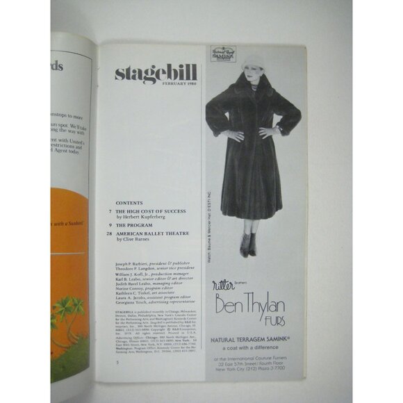 Elephant Man Stagebill 1980 Blackstone Theatre Philip Anglim Penny Fuller Ruta - Picture 2 of 6